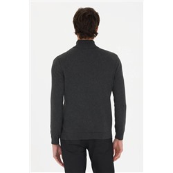 Erkek Antrasit Melanj Basic Kazak