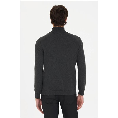 Erkek Antrasit Melanj Basic Kazak