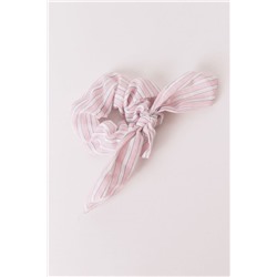 Scrunchie rayas rosa lazo