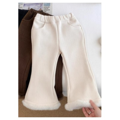 Бархатные брюки клеш для девочек