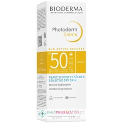 Bioderma Photoderm Crème - SPF50+ - Fini Invisible - Peaux Sensibles Sèches 40 ml