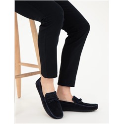 Lacivert %100 Deri Loafer