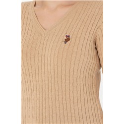 Kadın Kum Melanj V - Yaka Basic Kazak