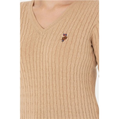 Kadın Kum Melanj V - Yaka Basic Kazak