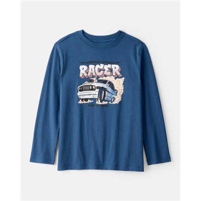 OshKosh B'gosh   Boys Fantasy Football Long-Sleeve Graphic Tee - Tan