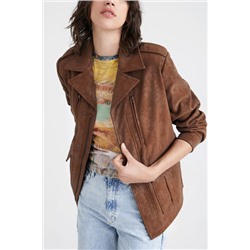 Chaqueta recta bolsillos