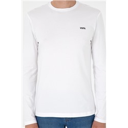 Erkek Beyaz Basic Sweatshirt