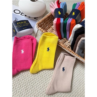 Классические цветные хлопковые носки в эстетике сдержанной элантности old money  Ralp*h Laure*n