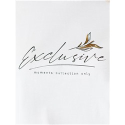 Свободная футболка с принтом из премиального хлопка с эластаном