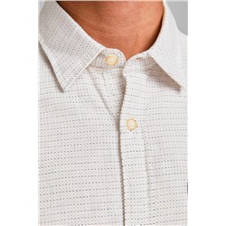 Camisa regular fit Crudo y negro