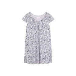 Camisón corto flores kaki oscuro