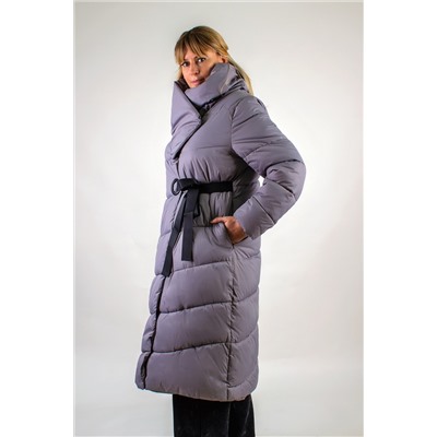 Стеганое пальто с бантом арт.817