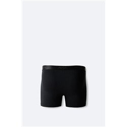 Avva Erkek Siyah Düz Basic Soft Touch Tekli Boxer B009537