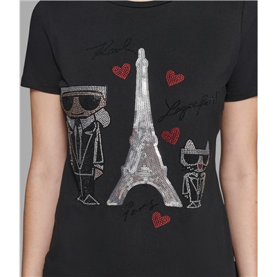 KARL SEQUIN EIFFEL TOWER TEE