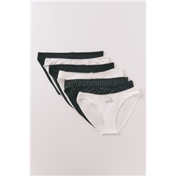 Pack 7 bragas clásicas algodón b&w estampado