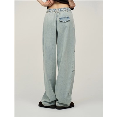 Голубые джинсы-баррель