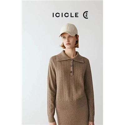 Свитер в стиле ретро с косичной вязкой АЙСИК*Л