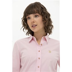 Kadın Pudra Uzun Kollu Basic Gömlek