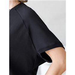 Футболка свободная из футера двухнитки с эластаном