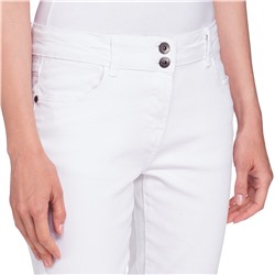 3/4 Damen Slim-Jeans im schlichten Dessin