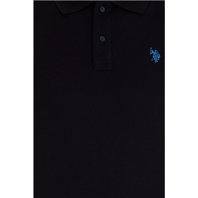 Erkek Siyah Basic Polo Yaka Tişört