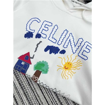 Новинка осень  2025  Худи унисекс свободного покроя  CELIN*E ОРИГИНАЛ!