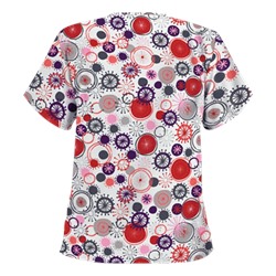 UA Signature Circle White Scrub Top