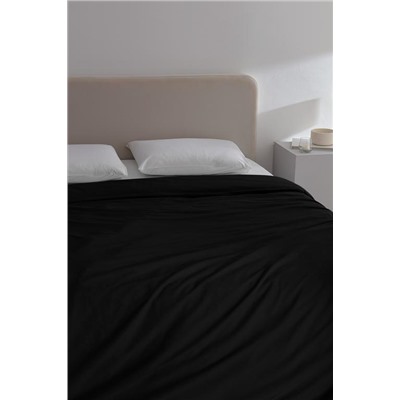 Manon King Size %100 Pamuk Ranforce Düz Nevresim - Siyah