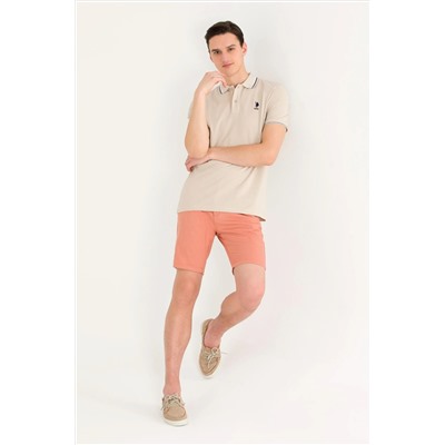 Erkek Taş Basic Polo Yaka Tişört