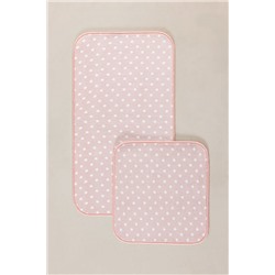 Brume Puantiyeli 2'li Banyo Paspası - Pembe