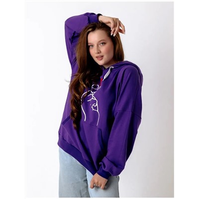 Толстовка худи с модным корейским жестом Я тебя люблю  Арт. 1025