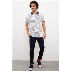 Erkek Beyaz Polo Yaka Tişört