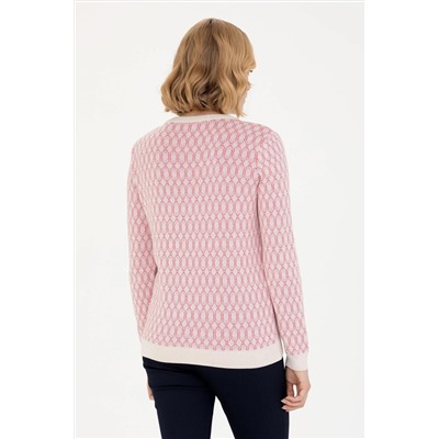 Kadın Krem Bisiklet Yaka Kazak