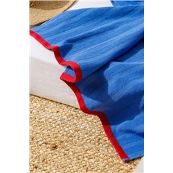 Fasseur %100 Pamuk Plaj Havlusu - Mavi - 70x150 cm