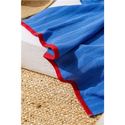 Fasseur %100 Pamuk Plaj Havlusu - Mavi - 70x150 cm