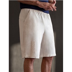 Шорты на резинке из тонкого футера с принтом