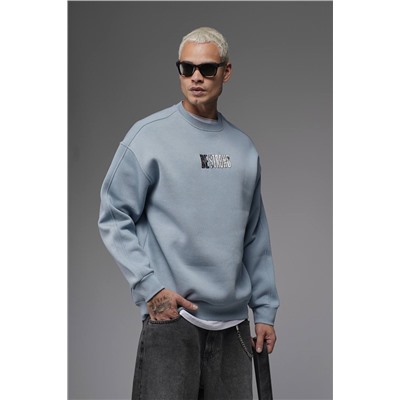 Свитшот будь сильным голубой