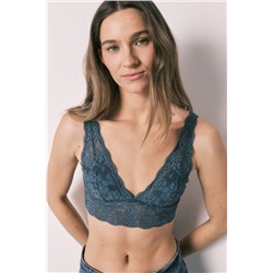 Sujetador bralette halter encaje verde