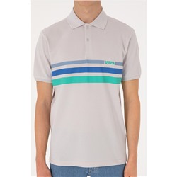 Erkek Regular Fit Polo Yaka Açık Gri Tişört
