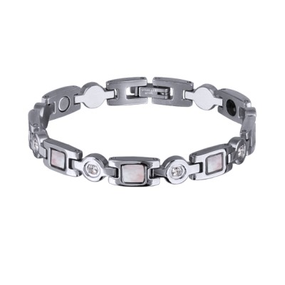 Браслет Амфитрита (перламутр; покрытие родий) 18-21см, Есть комплект