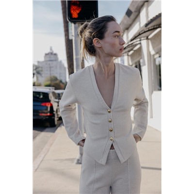 SOFT BUTTON CARDIGAN