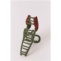 Pinza grande tulipán rojo y verde