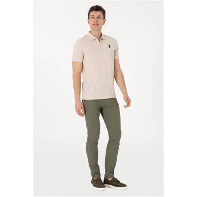 Erkek Koyu Haki Slim Fit Kanvas Pantolon