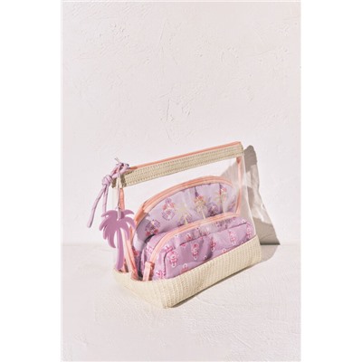 Pack 3 neceseres transparente y estampados