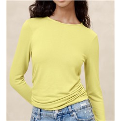Soft Luxe Shirred-Waist Top
