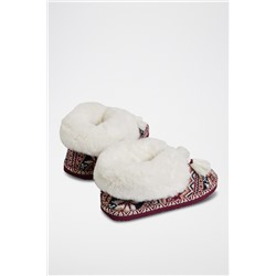 Botines forrados Burdeos