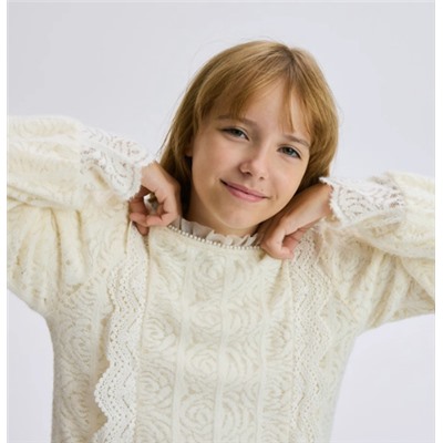 Блузка для девочек. Экспорт. РЕСЕРВ*Д  Подойдёт на холодное время года благодаря плотной подкладке