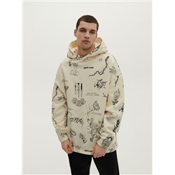 Hoodie mit durchgehendem Druck