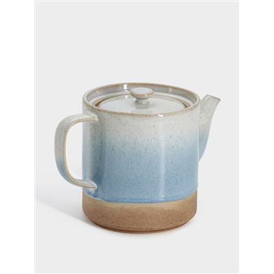Чайник заварочный, 800 мл, керамика, бежево-голубой, в крапинку, Azurro
