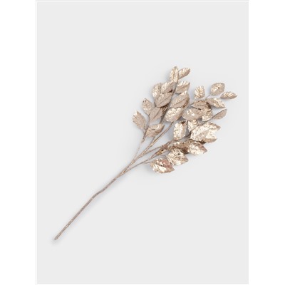 Ветка декоративная, 74 см, пластик/металл, золотистая, Листья, Interior gold